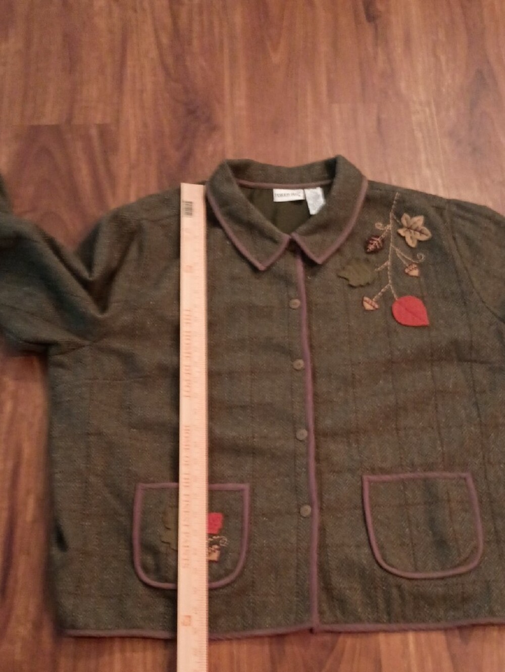 Fashion Bug Olive Tweed Jacket - Picture 5 of 5